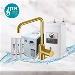 מערכת תת כיורי  למים קרים רותחים ופושרים ברז תוצרת איטליה כולל מערכת סינון מתקדמת