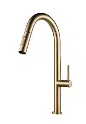 ברז מטבח שניידר נירוסטה נשלף דגם SCH-1004 גימור זהב